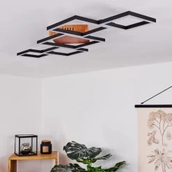 Hofstein Zocca Deckenleuchte LED Braun, Holz dunkel, 1-flammig -LED Leuchten Verkäufe 2022 zocca deckenleuchte h3438596 9