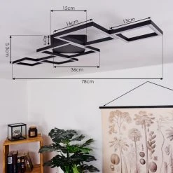 Hofstein Zocca Deckenleuchte LED Schwarz, 1-flammig -LED Leuchten Verkäufe 2022 zocca deckenleuchte h3438619 3