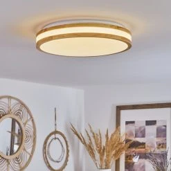 Hofstein Zurzach Deckenleuchte LED Weiß, Naturfarben, 1-flammig